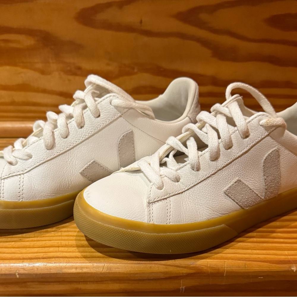 Veja White Sneakers with Gum Sole